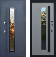 Металлическая дверь Металлическая уличная дверь Броня Квадро 7024 с терморазрывом