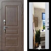 Металлическая дверь Металлическая дверь для квартиры Броня Консул зеркало с терморазрывом (8017)