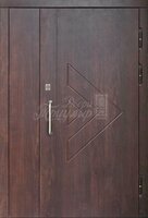Металлическая дверь Уличная полуторная дверь с атмосферостойким МДФ + МДФ №51